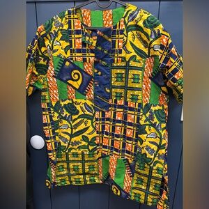 Vibrant Multicolor African Pattern Top